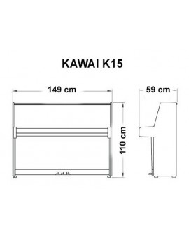 STUDENT UPRIGHT PIANO KAWAI K15 (NEW)