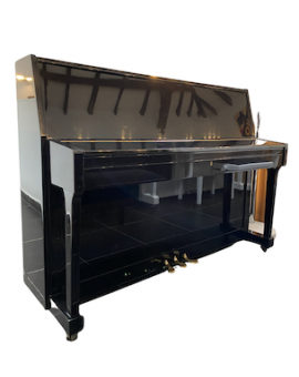 Piano droit Occasion SCHAEFFER 110C laqué noir accastillage laiton