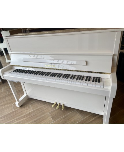 Usado en posición vertical piano Yamaha blanco P121, garantía de segunda  mano certificada Tienda Luxemburgo Color Blanco brillante Accesorios Latón  dorado Sistema silencioso Silencioso YAMAHA