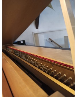 Couvercle très distinctif sur modèle des pianos à queue, ajoutant une touche d'élégance à n'importe quel espace musical.